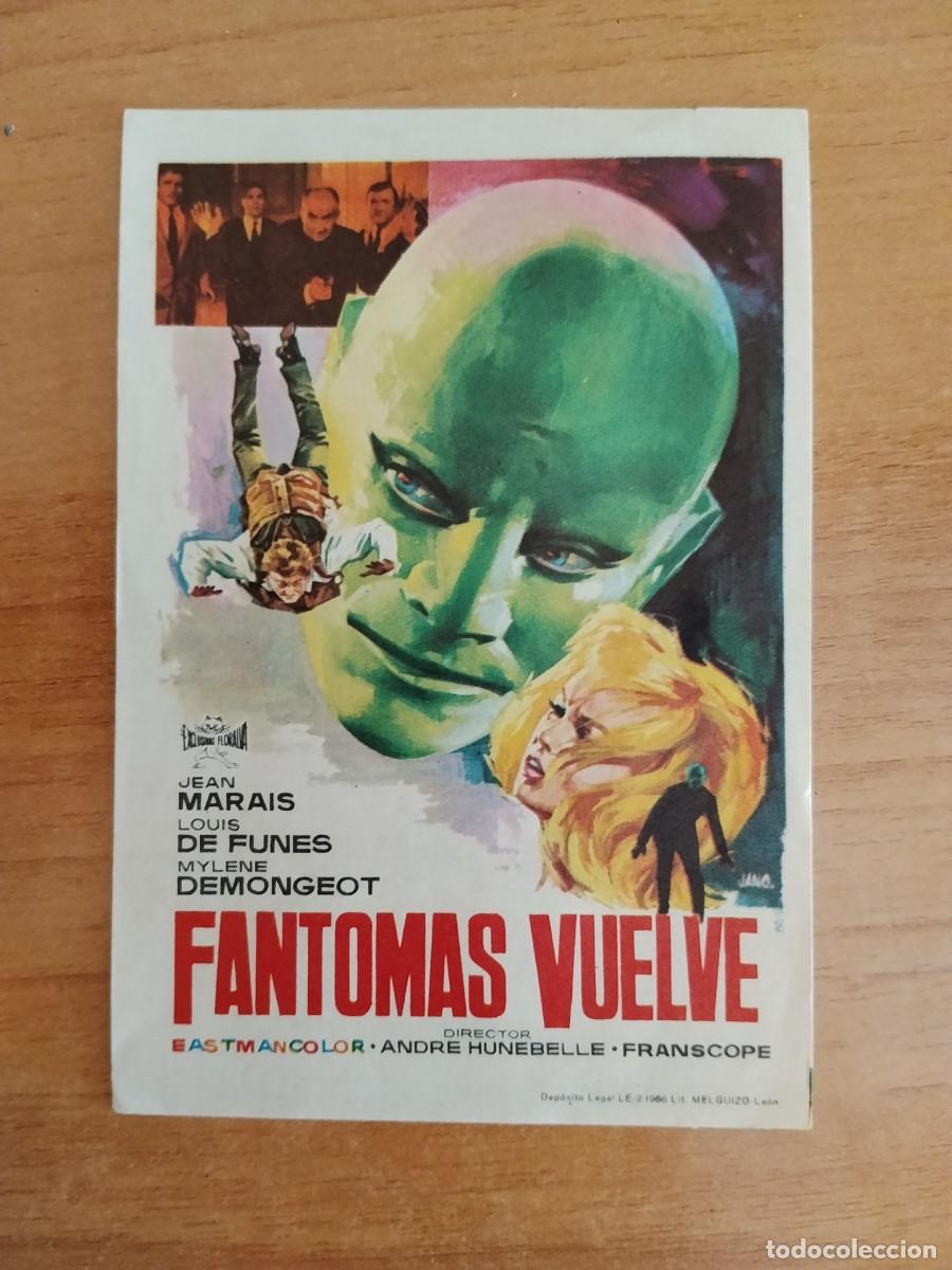 Cine: TURQUESA-PROGRAMA DE LA PELICULA---FANTOMAS VUELVE