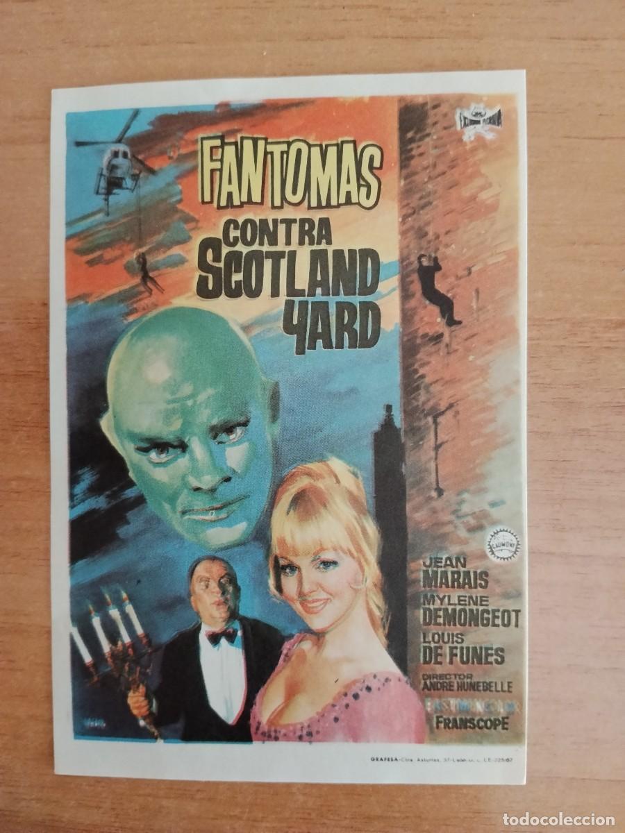 Cine: TURQUESA-PROGRAMA DE LA PELICULA---FANTOMAS CONTRA SCOTLAND YARD