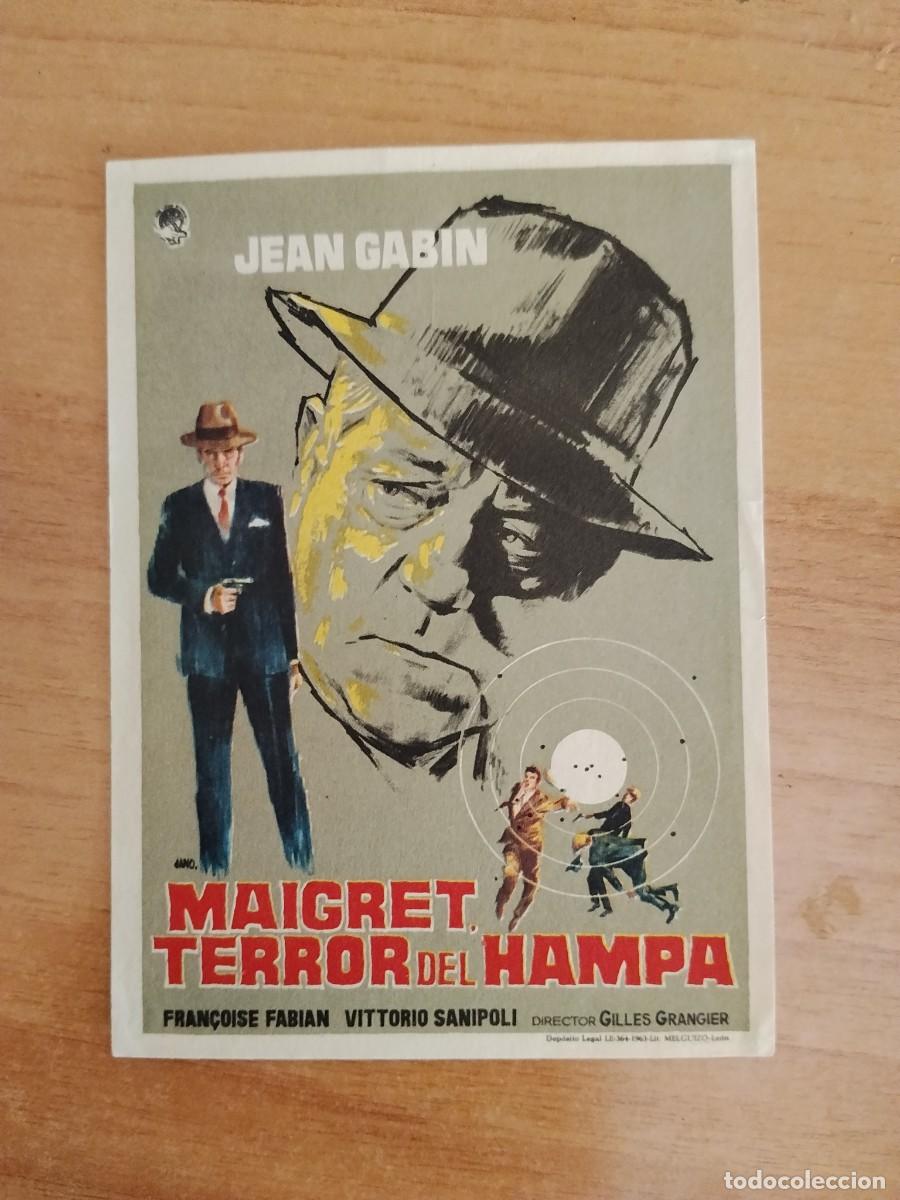 Cine: TURQUESA-PROGRAMA DE LA PELICULA---MAIGRET TERROR DEL HAMPA