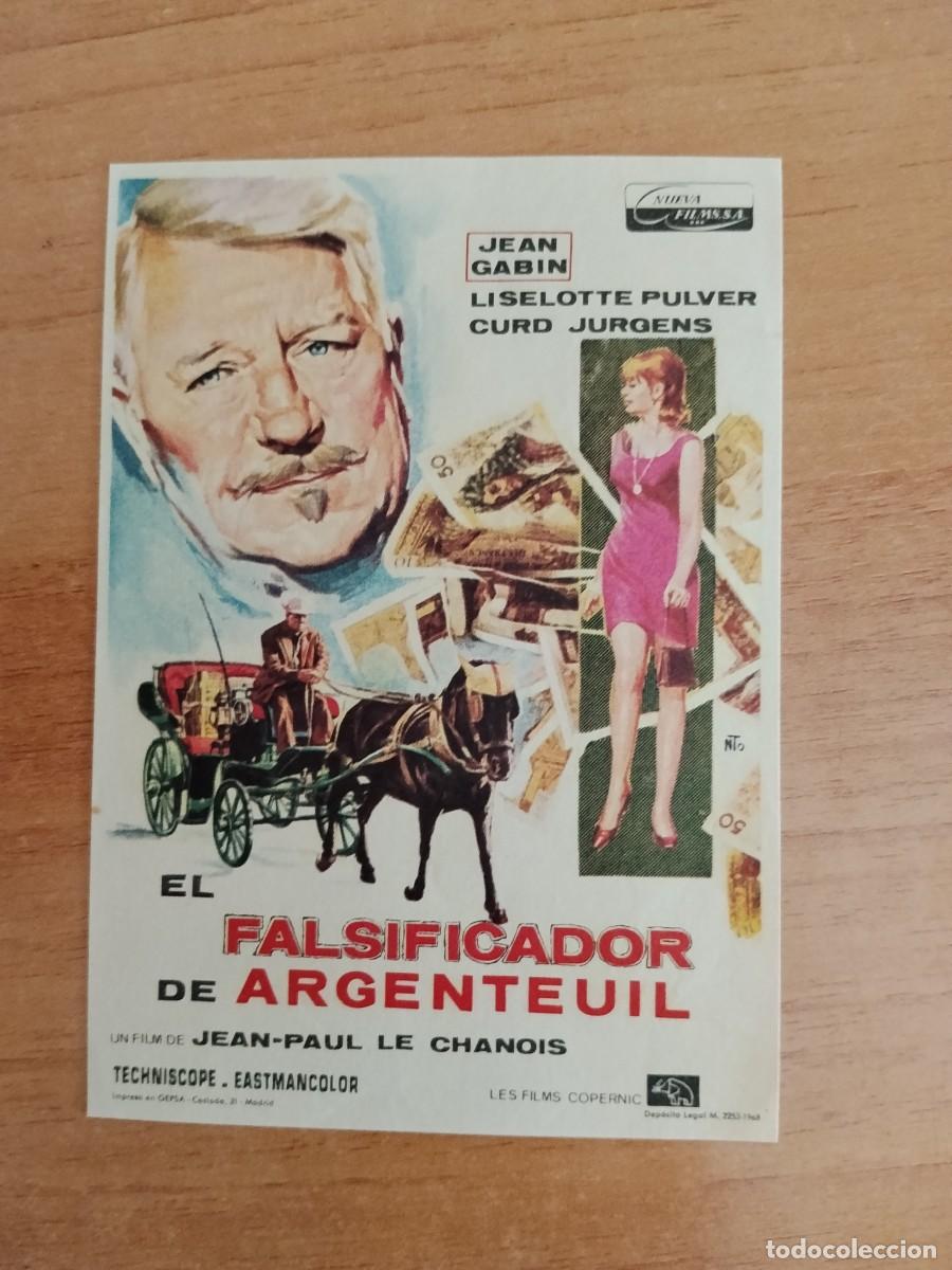 Cine: TURQUESA-PROGRAMA DE LA PELICULA---EL FALSIFICADOR DE ARGENTEUIL