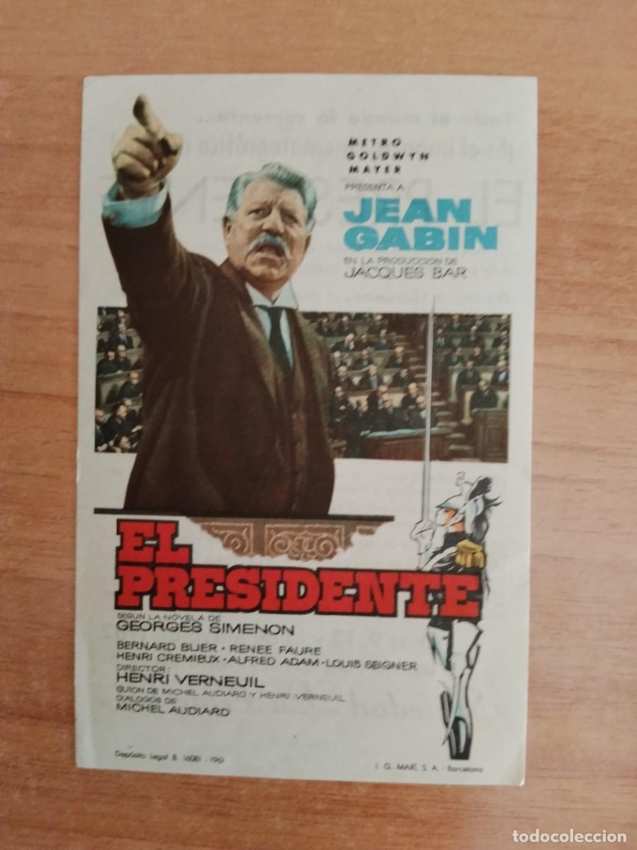 Cine: TURQUESA-PROGRAMA DE LA PELICULA---EL PRESIDENTE CT