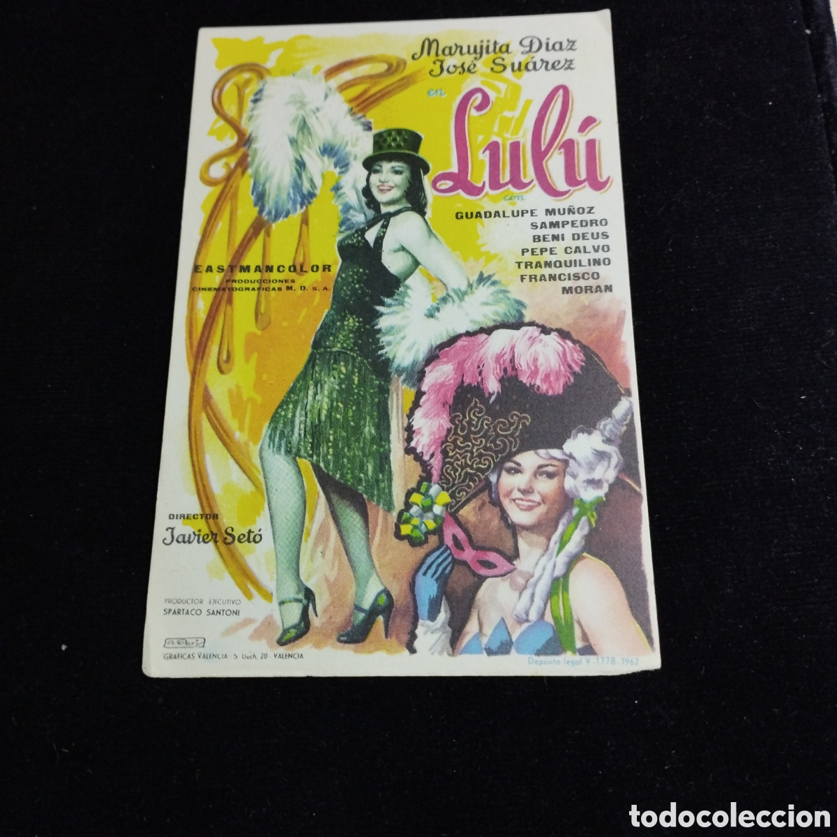 Cine: Programa de cine sencillo. Lul&uacute;. Marujita D&iacute;az. Jos&eacute; Su&aacute;rez. So