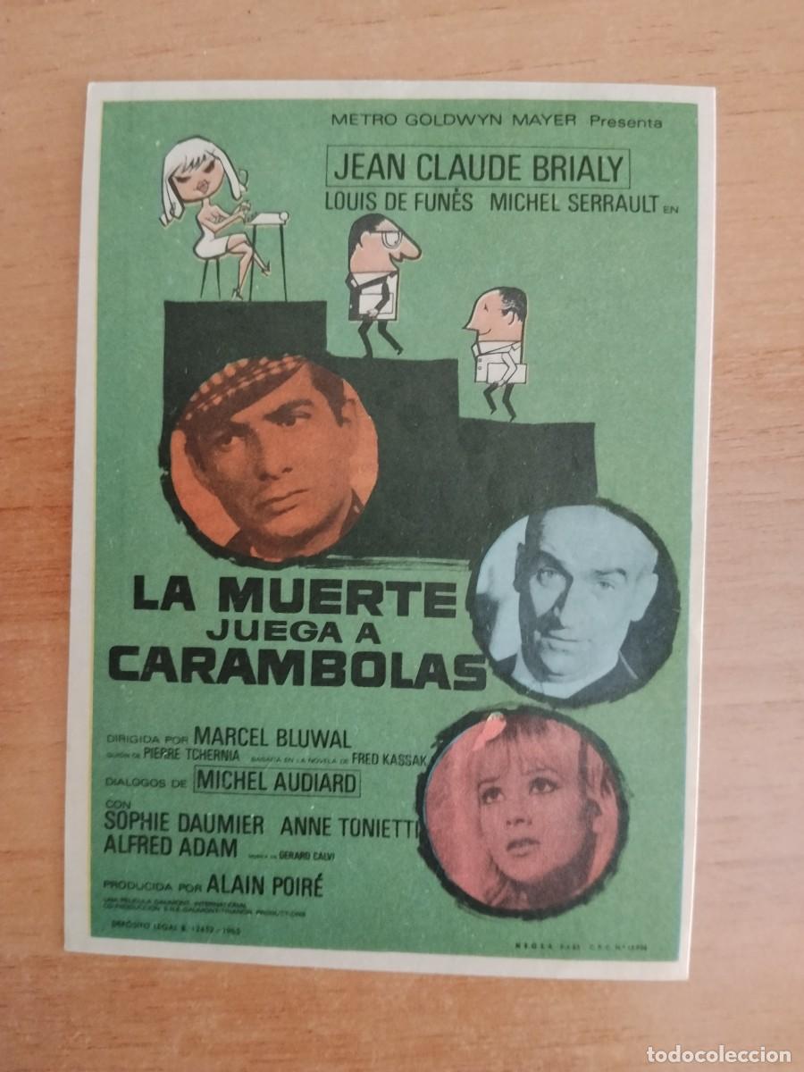 Cine: TURQUESA-PROGRAMA DE LA PELICULA---LA MUERTE JUEGA CARAMBOLAS