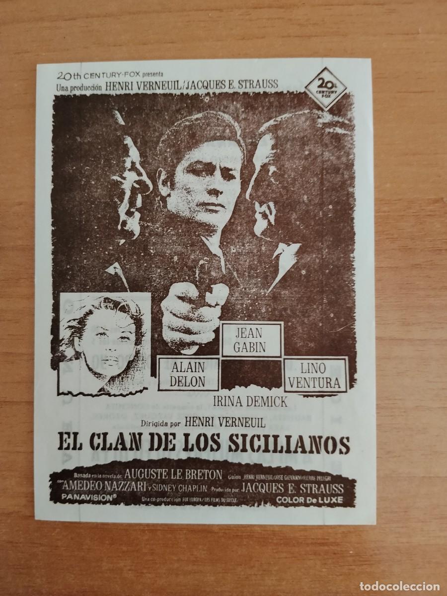 Cine: TURQUESA-PROGRAMA DE LA PELICULA---EL CLAN DE LOS SICILIANOS CT