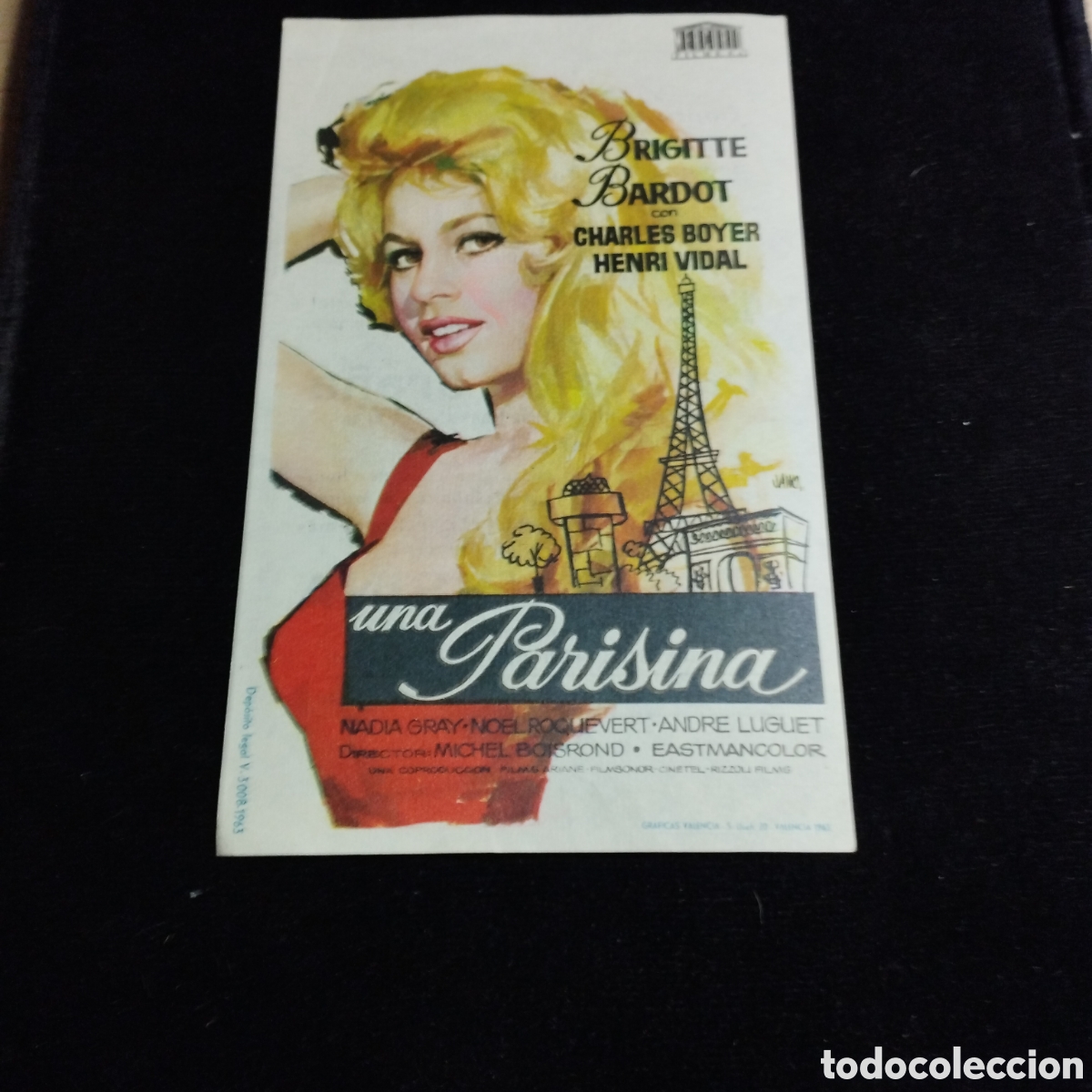 Cine: Programa de cine sencillo. Una parisina. Brigitte Bardot. 1964. Arenas Liceo. Sans
