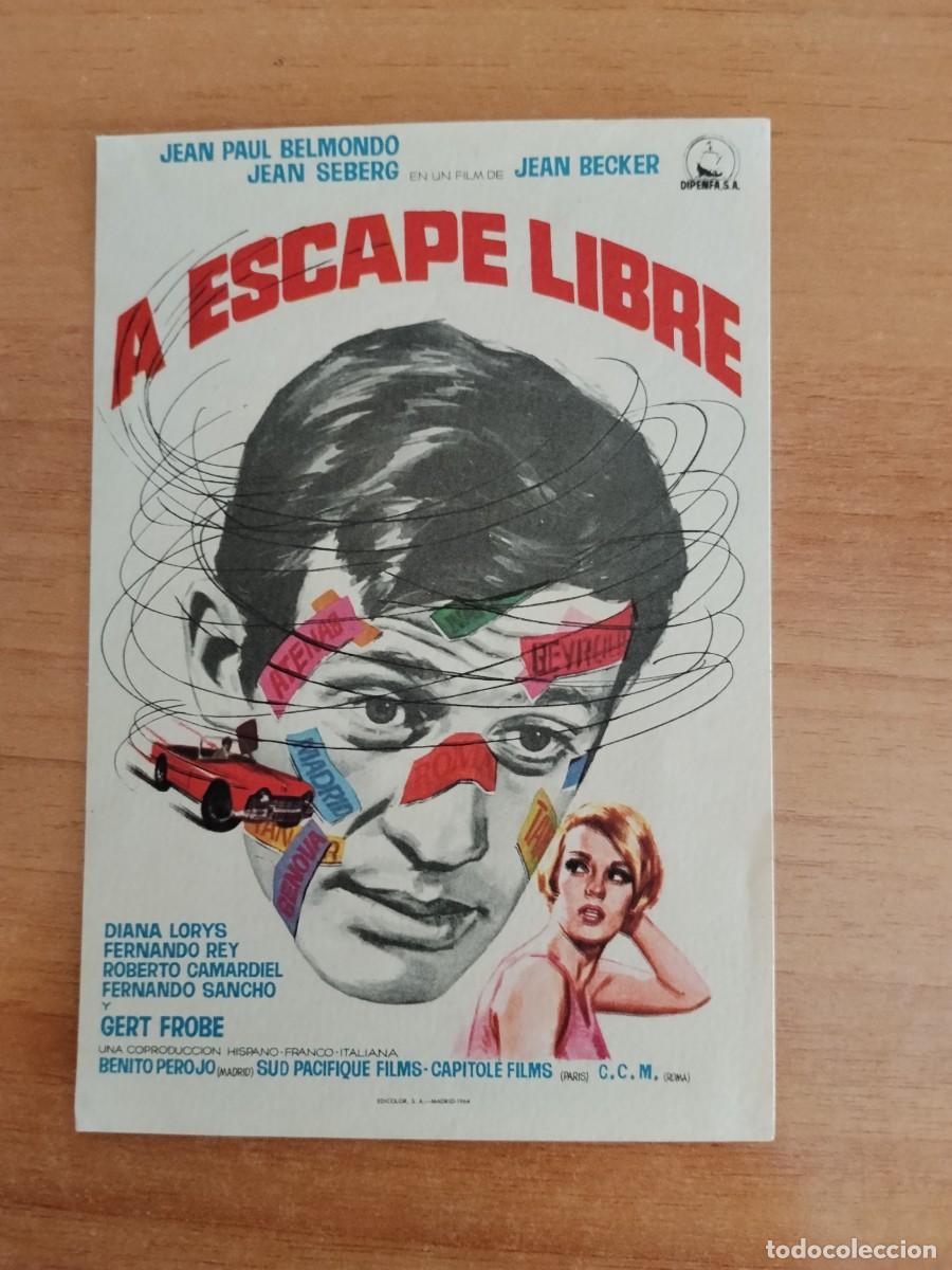 Cine: TURQUESA-PROGRAMA DE LA PELICULA---A ESCAPE LIBRE