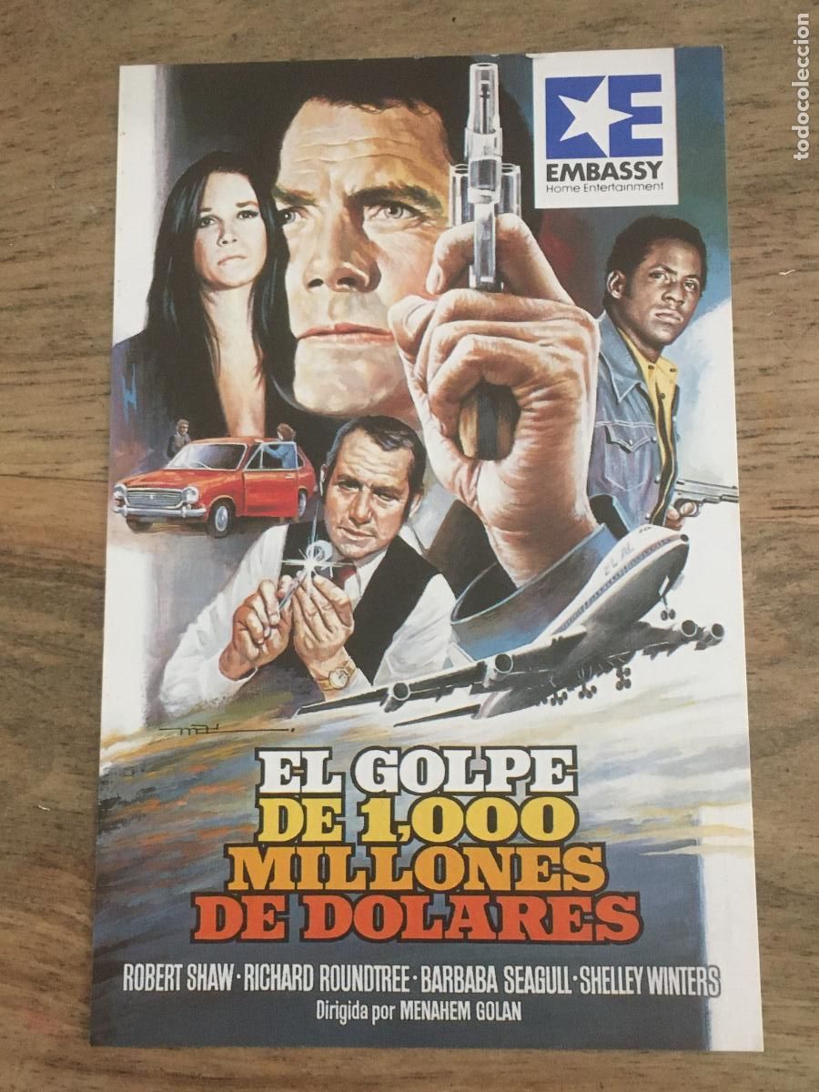 Cine: el golpe de 1000 millones de dolares mac postal folleto de mano original estreno perfecto estado