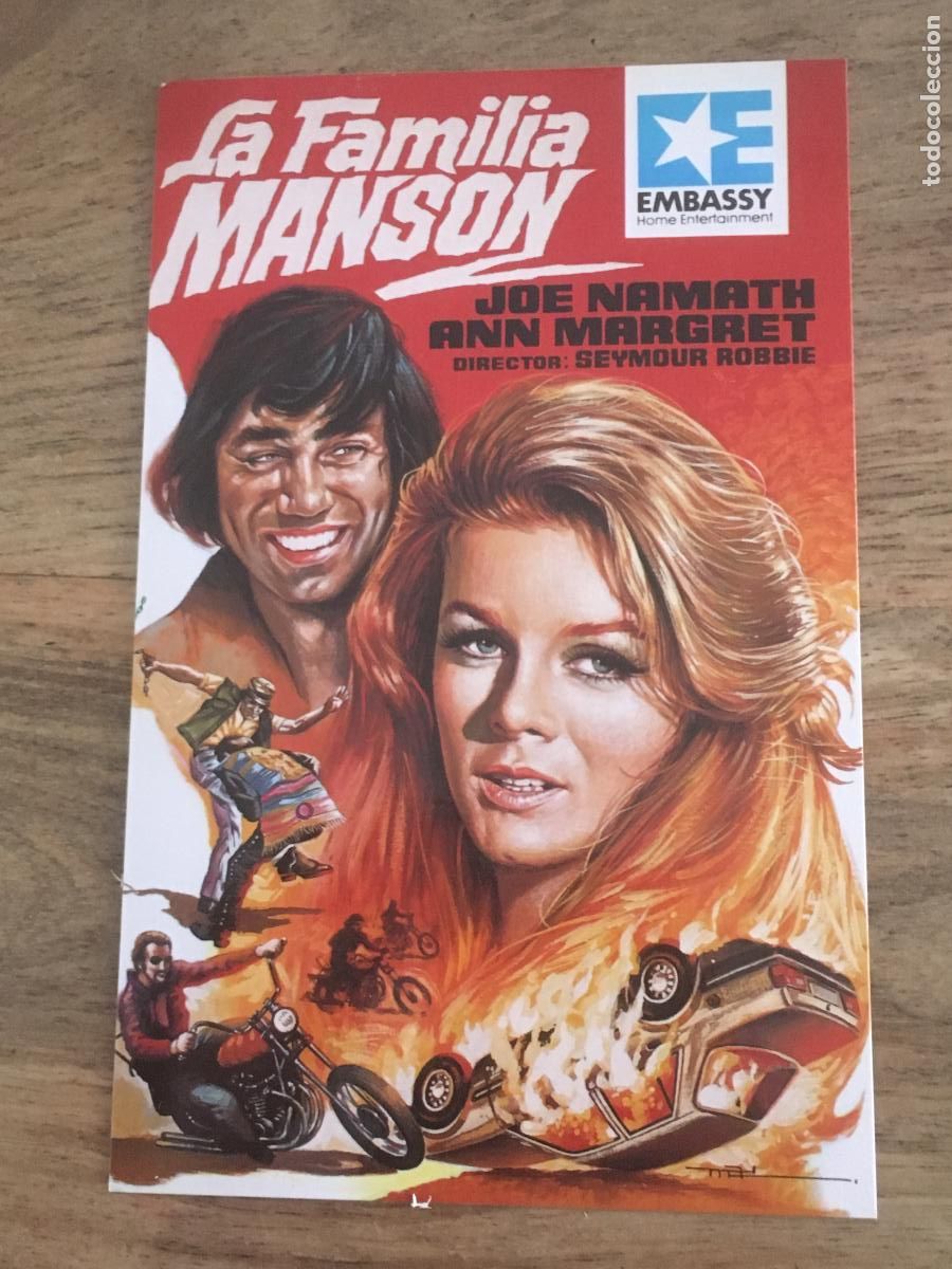 Cine: la familia manson ann margret mac postal folleto de mano original estreno perfecto estado