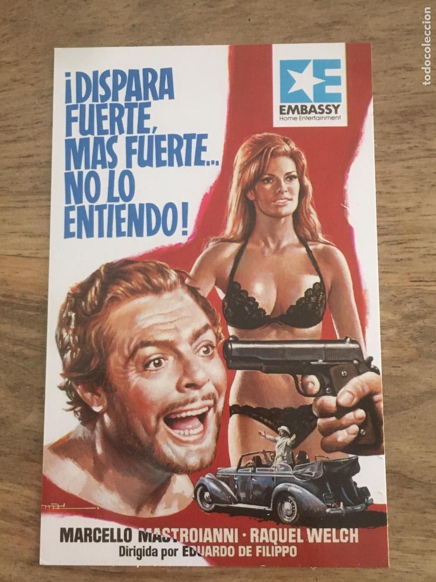 Cine: dispara fuerte mas fuerte maquel welch postal folleto de mano original estreno perfecto estado