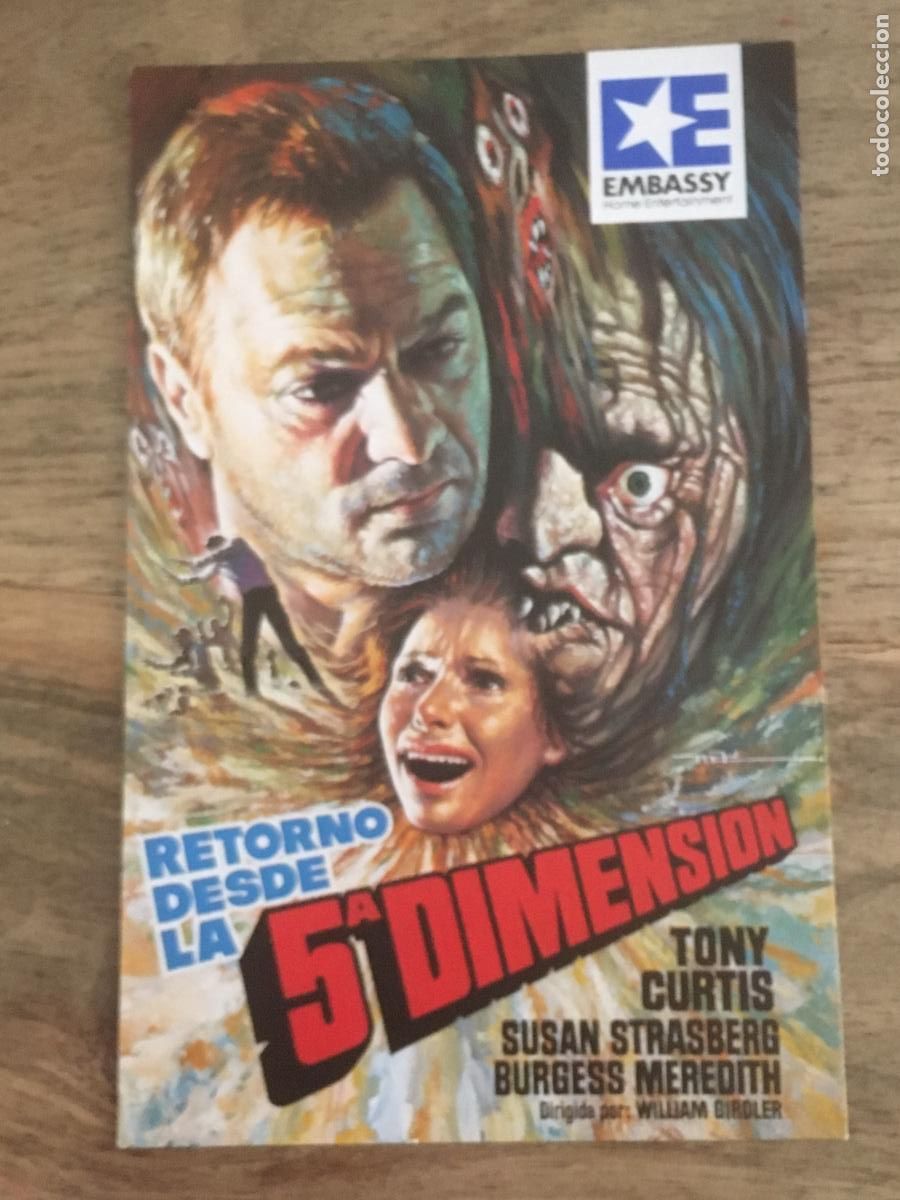 Cine: retorno desde la 5&ordf; dimension mac postal folleto de mano original estreno perfecto estado