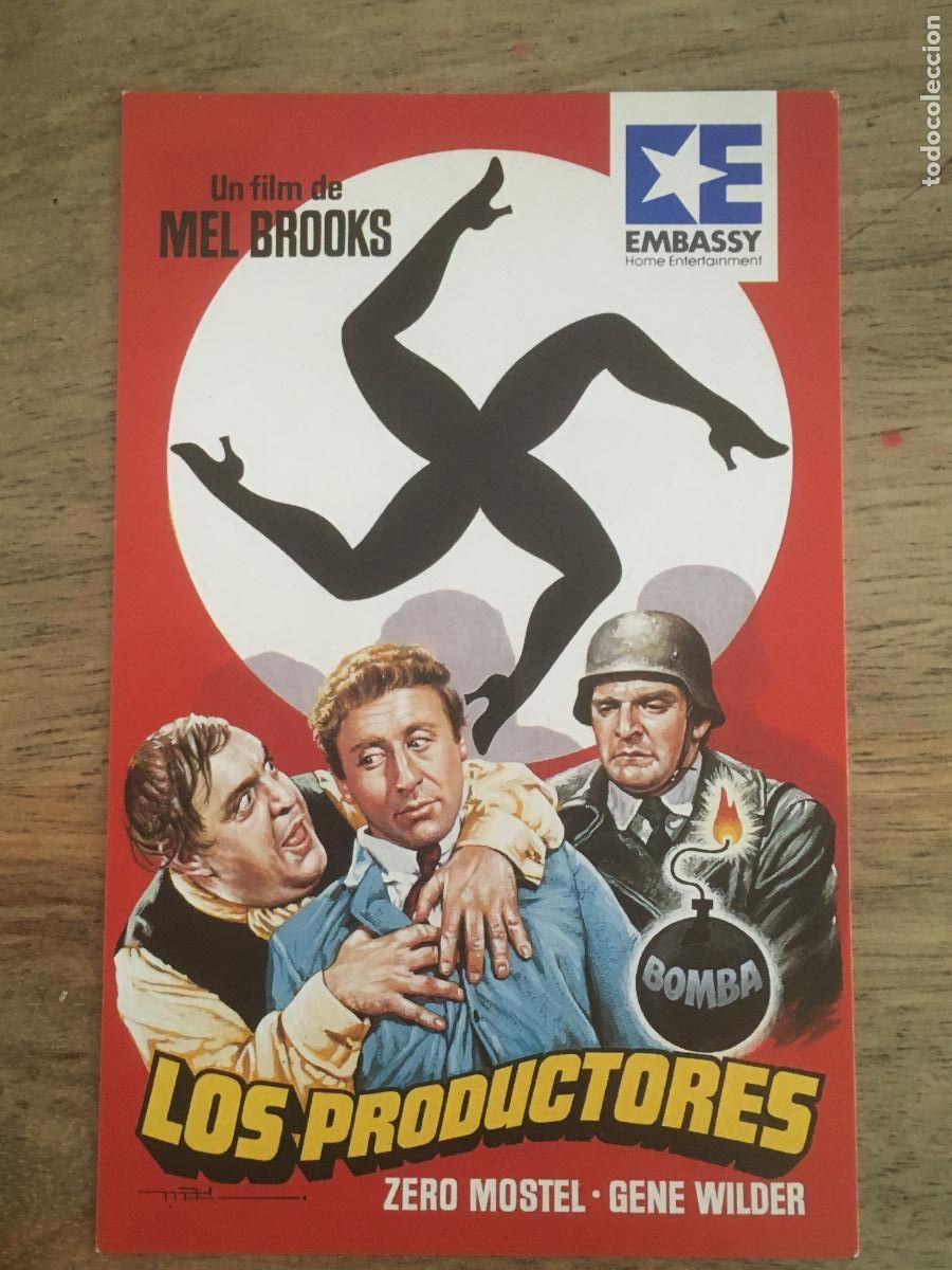 Cine: los productores mel brooks mac postal folleto de mano original estreno perfecto estado