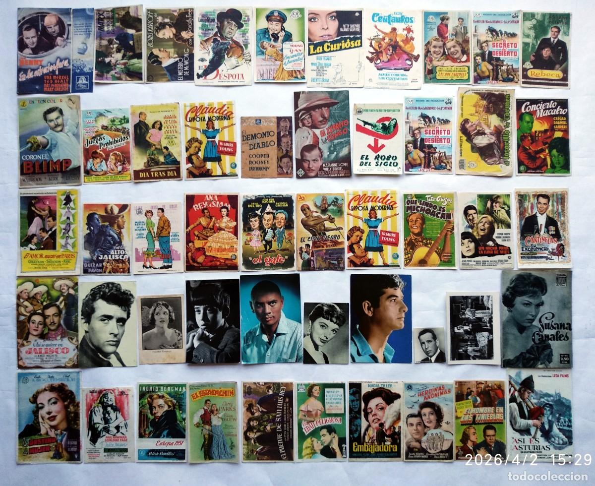 Cine: 50 PROGRAMAS VARIADOS, LOTE N&ordm; 282 ( 17 CON EL DORSO IMPRESO).