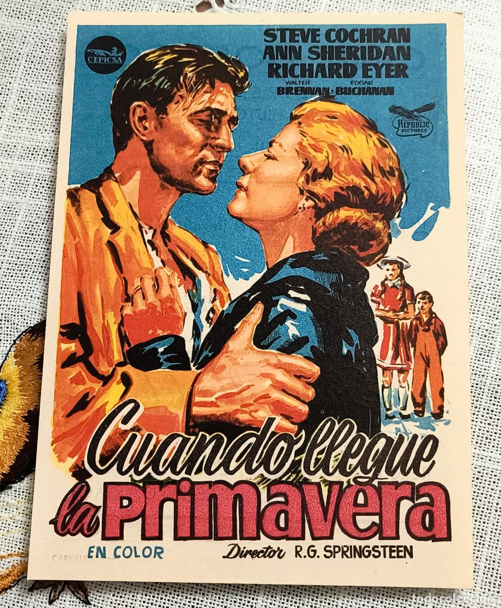 Cine: CINE PROGRAMA DE MANO - CUANDO LLEGUE LA PRIMAVERA / CON PUBLICIDAD