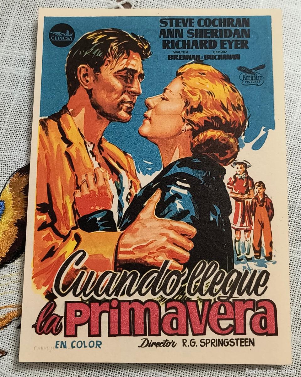 Cine: CINE PROGRAMA DE MANO - CUANDO LLEGUE LA PRIMAVERA / CON PUBLICIDAD (2)