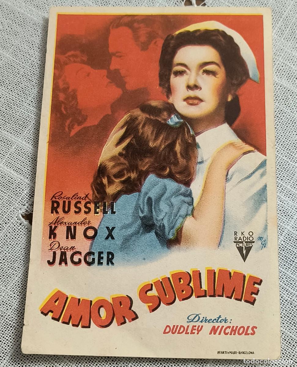 Cine: CINE PROGRAMA DE MANO - AMOR SUBLIME / SIN PUBLICIDAD