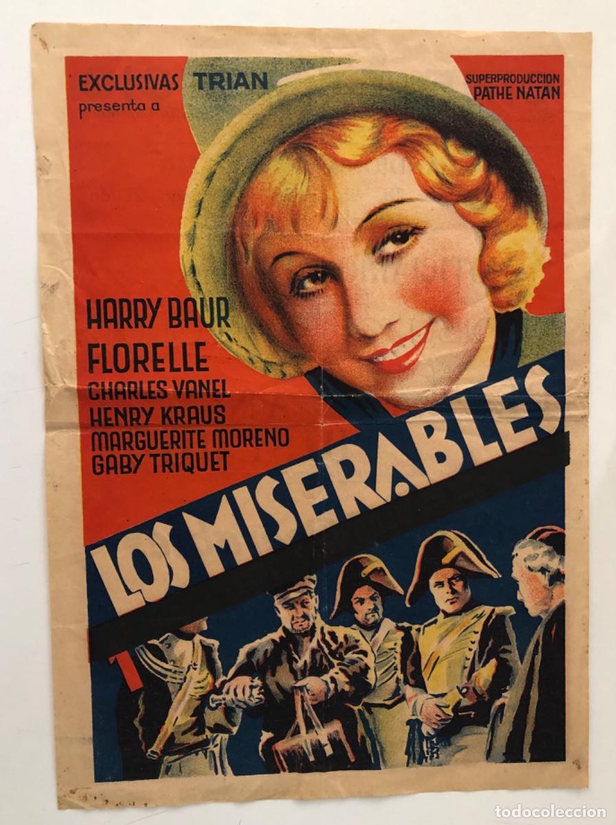 Cine: Cartel programa Los Miserables Cine Comercio de San Andr&eacute;s 1941
