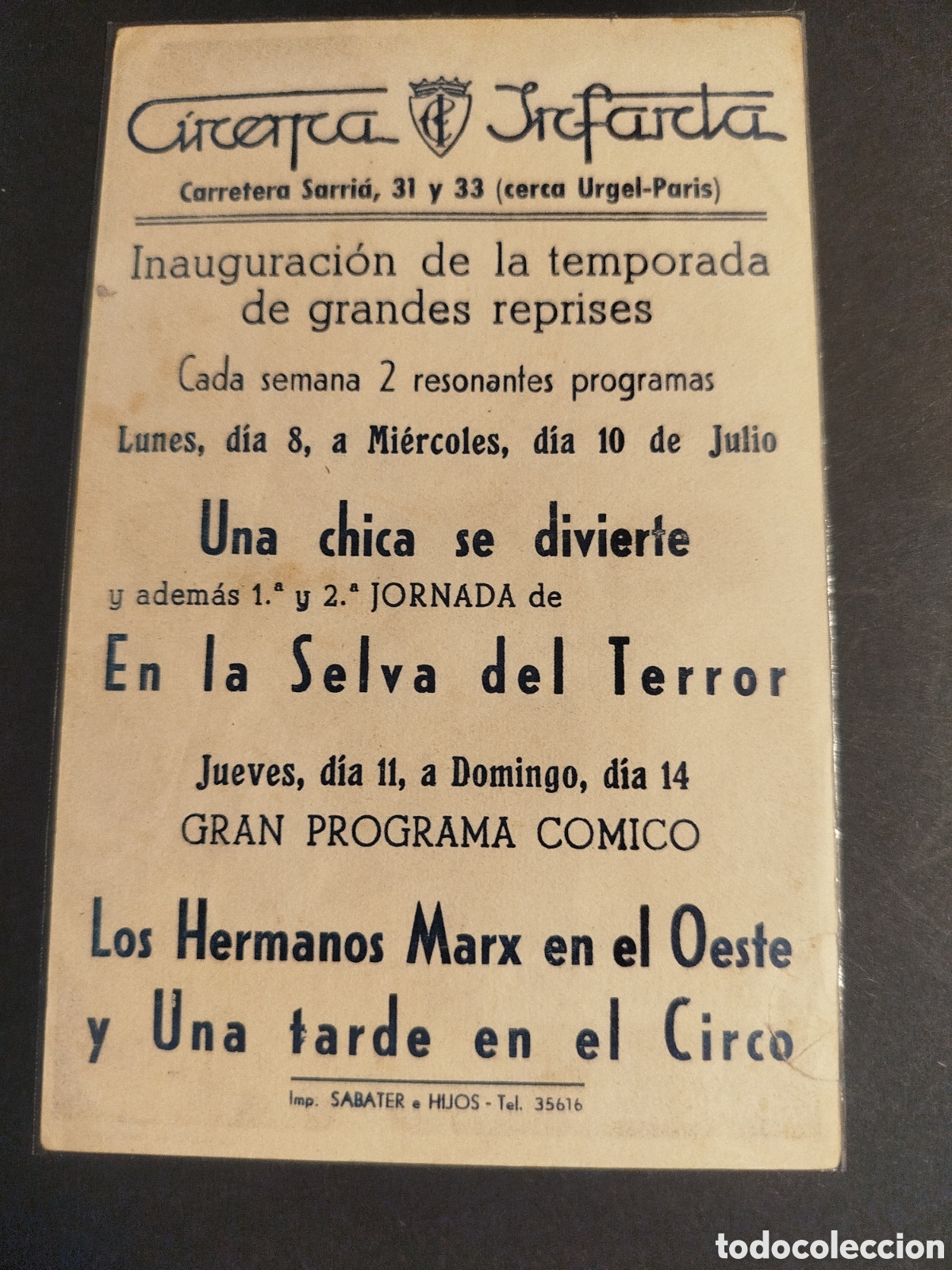 Cine: UNA TARDE EN EL CIRCO C/PUBLICIDAD - Foto 2