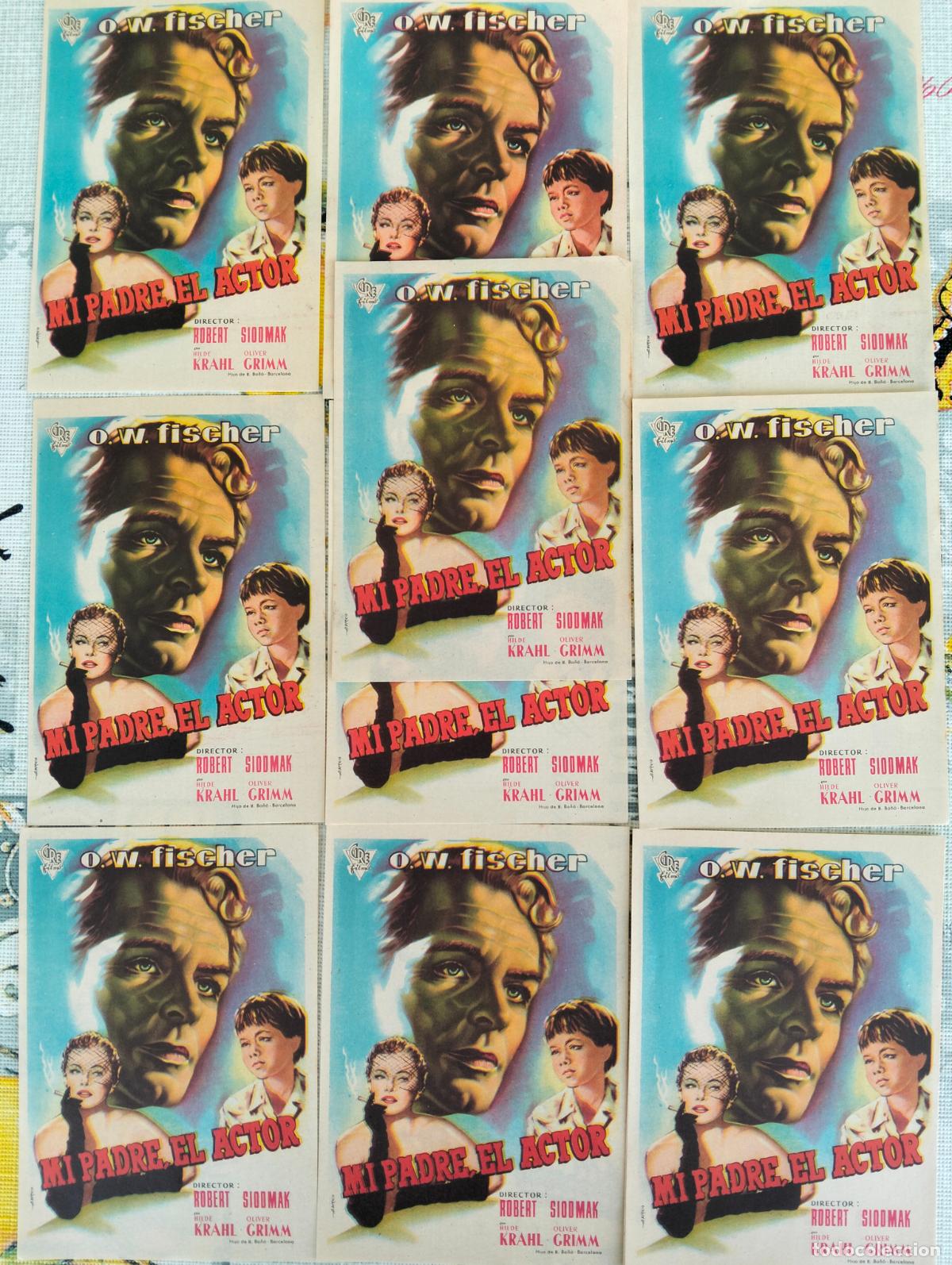 Cine: LOTE 10 FOLLETOS DE CINE, MI PADRE EL ACTOR