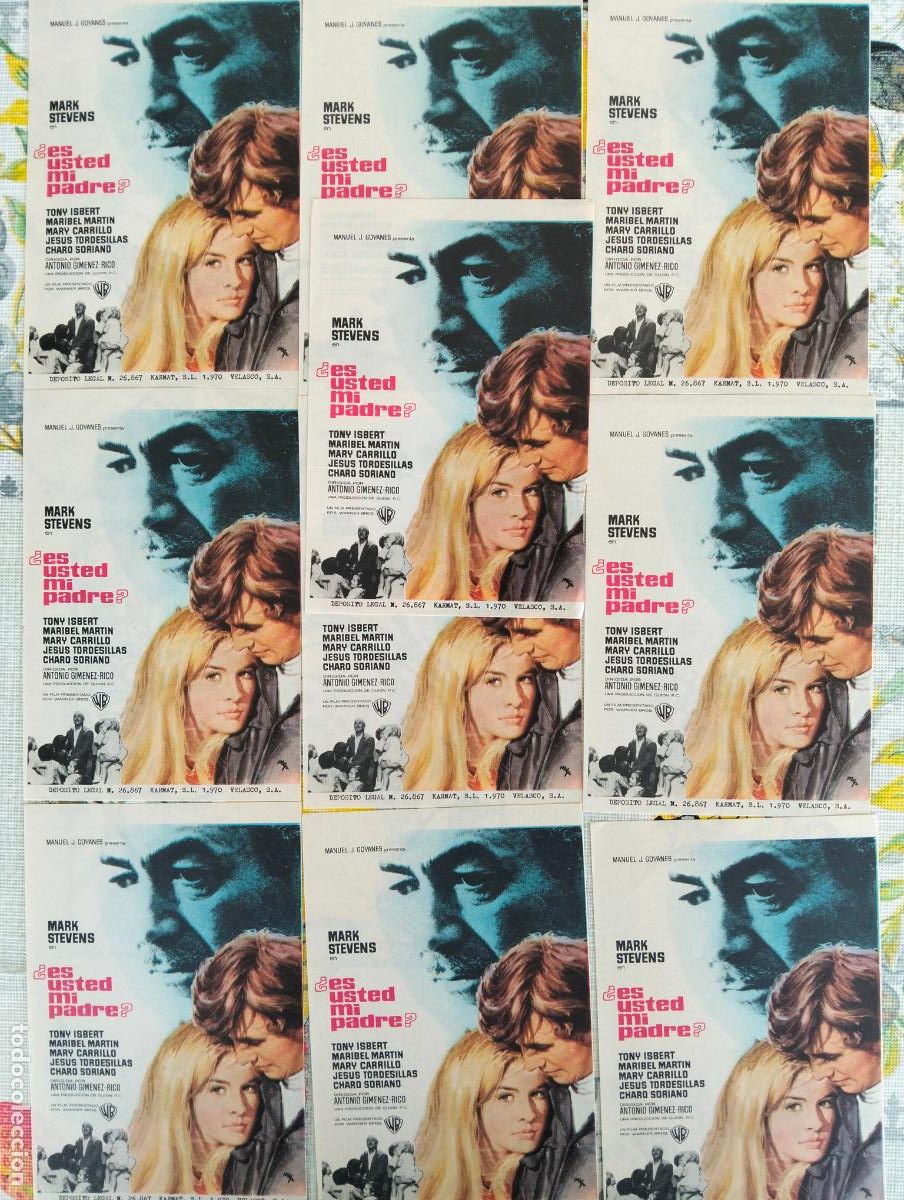 Cine: LOTE 10 FOLLETOS DE CINE, ES USTED MI PADRE