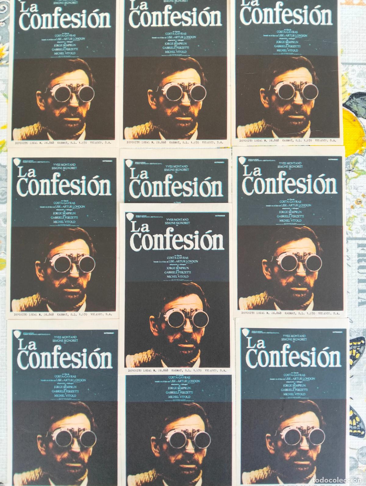 Cine: LOTE 10 FOLLETOS DE CINE, LA CONFESION