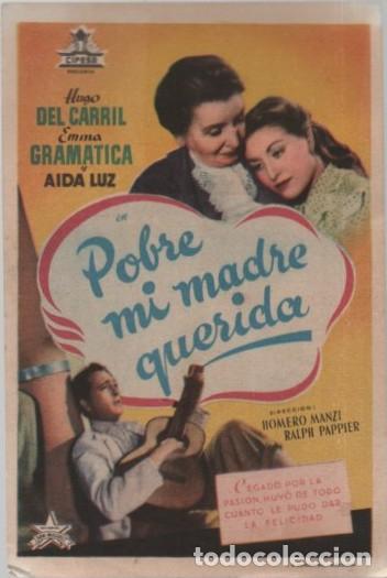 Cine: PROGRAMA DE CINE: POBRE MI MADRE QUERIDA PC-11527