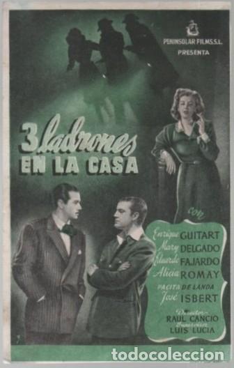Cine: PROGRAMA DE CINE: 3 LADRONES EN LA CASA PC-11531