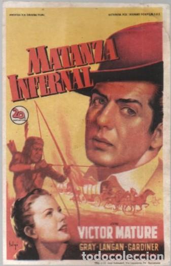 Cine: PROGRAMA DE CINE: MATANZA INFERNAL PC-11533