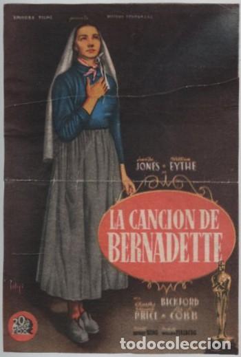 Cine: PROGRAMA DE CINE: LA CANCION DE BERNADETTE PC-11534 - Foto 1