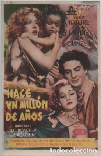 Cine: PROGRAMA DE CINE: HACE UN MILLON DE A&Ntilde;OS PC-11538