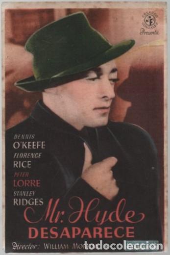 Cine: PROGRAMA DE CINE: MR HYDE DESAPARECE PC-11539