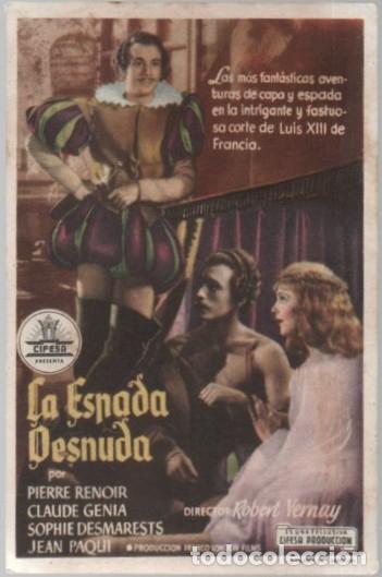 Cine: PROGRAMA DE CINE: LA ESPADA DESNUDA PC-11541 - Foto 1