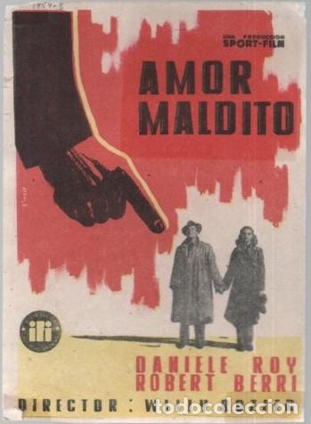 Cine: PROGRAMA DE CINE: AMOR MALDITO PC-11545