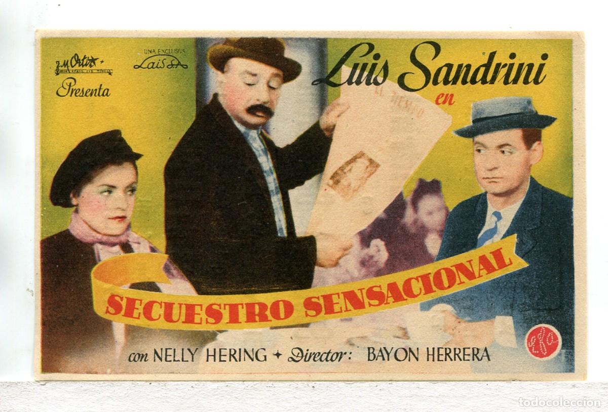 Cine: SECUESTRO SENSACIONAL, con Luis Sandrini. - Foto 1