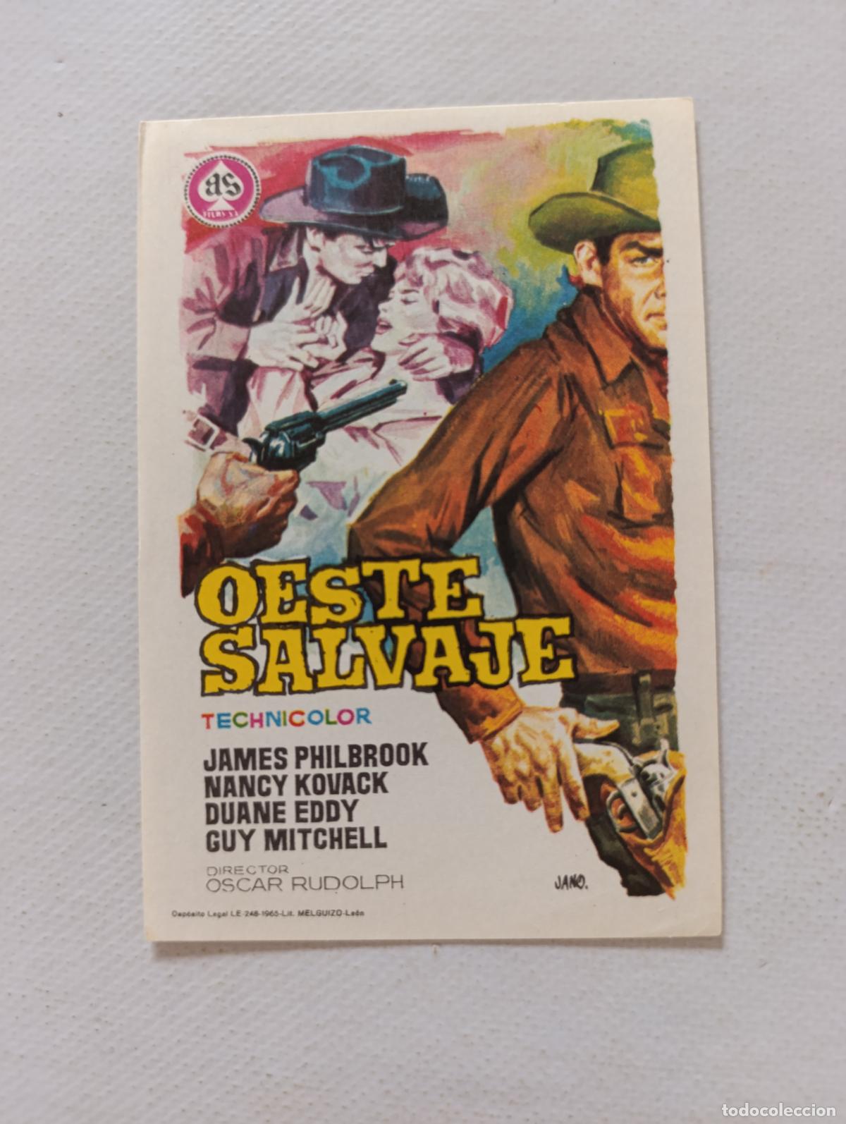 Cine: FOLLETO DE MANO - OESTE SALVAJE - SIN PUBLICIDAD (150C)