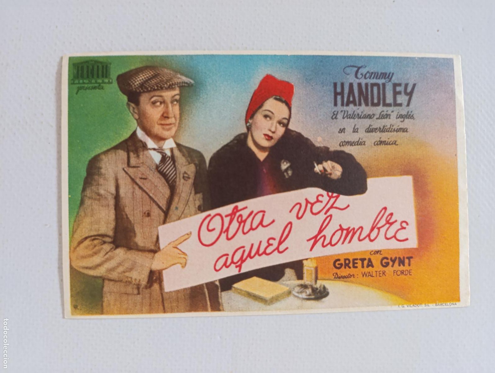 Cine: FOLLETO DE MANO - OTRA VEZ AQUEL HOMBRE - TOMMY HANDLEY - SIN PUBLICIDAD (150C)