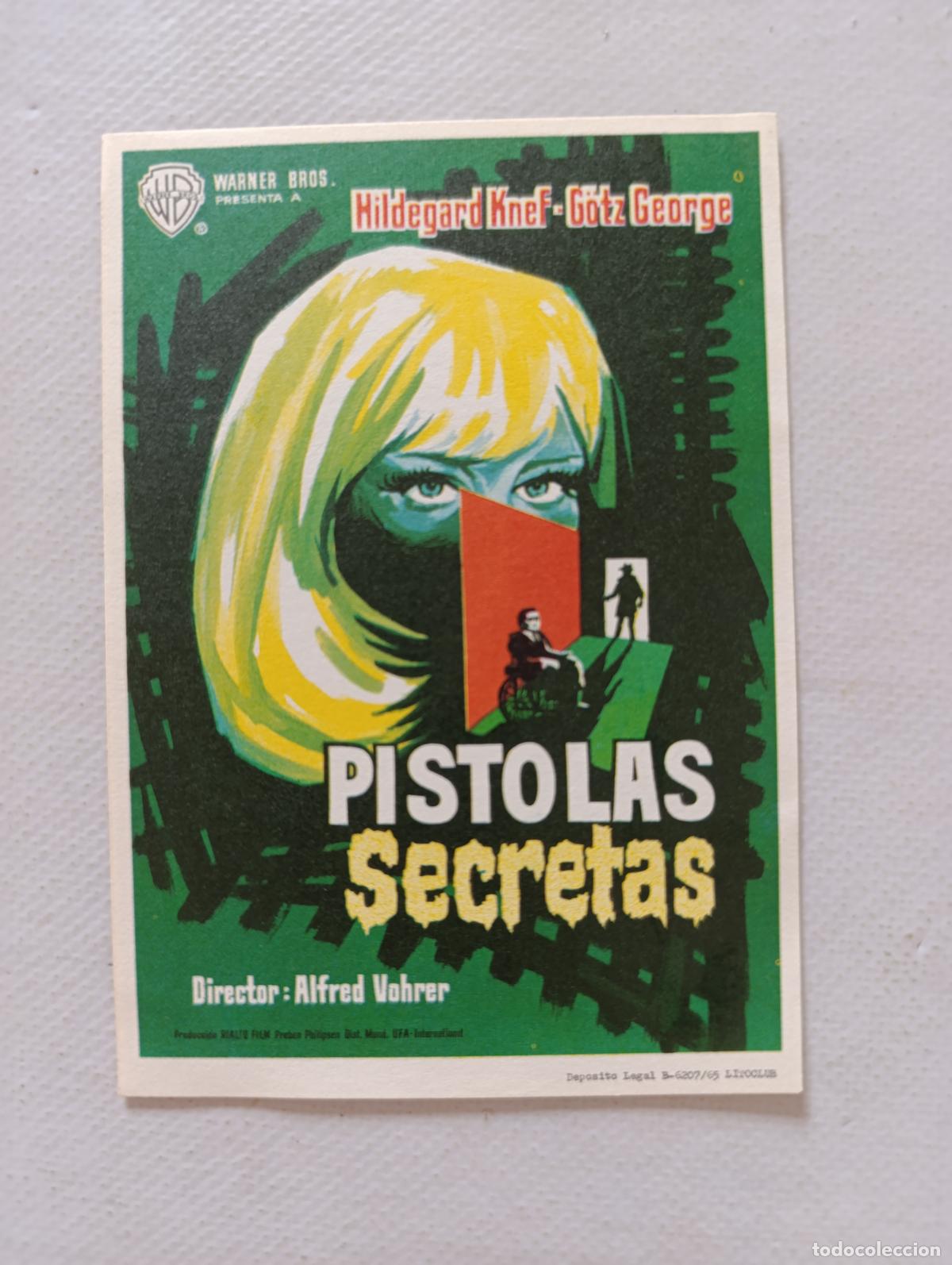 Cine: FOLLETO DE MANO - PISTOLAS SECRETAS - HILDEGARD KNEF - SIN PUBLICIDAD (150E)