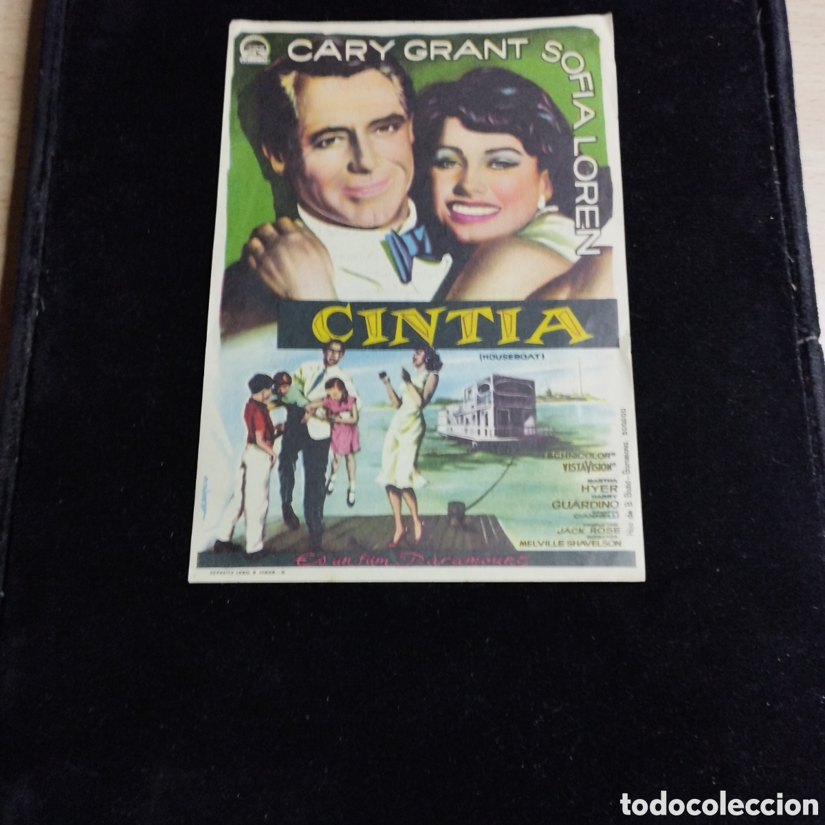 Cine: Programa de cine sencillo. Cintia. Cary Grant. Sof&iacute;a Loren. 1961. Bohemio y Galileo