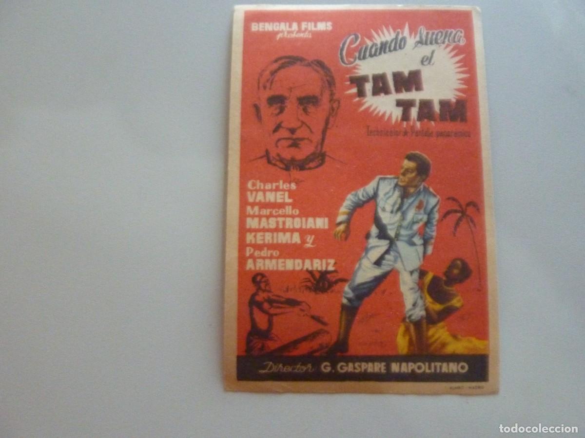 Cine: Folleto de cine CUANDO SUENA EL TAM TAM con publicidad