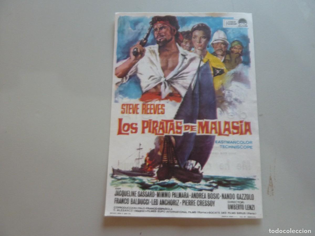 Cine: Folleto de cine LOS PIRATAS DE MALASIA con publicidad