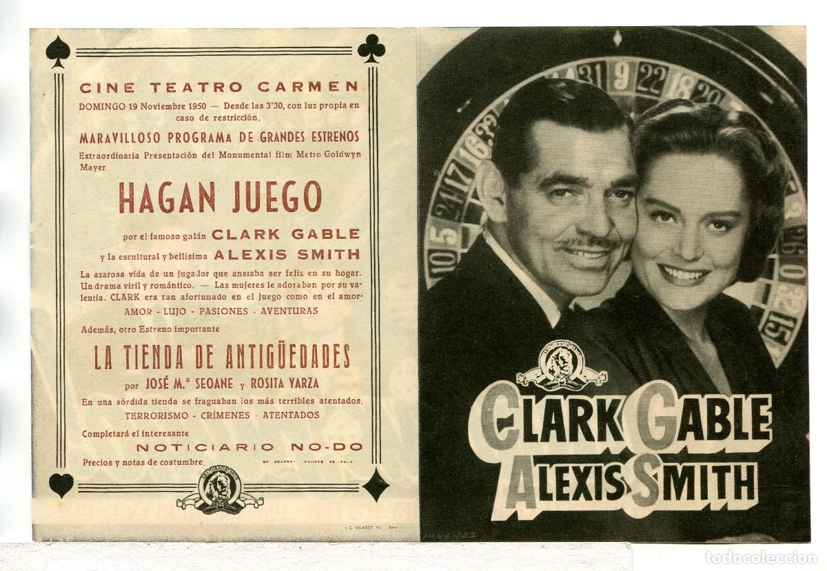 Cine: HAGAN JUEGO, con Clark Gable. - Foto 1