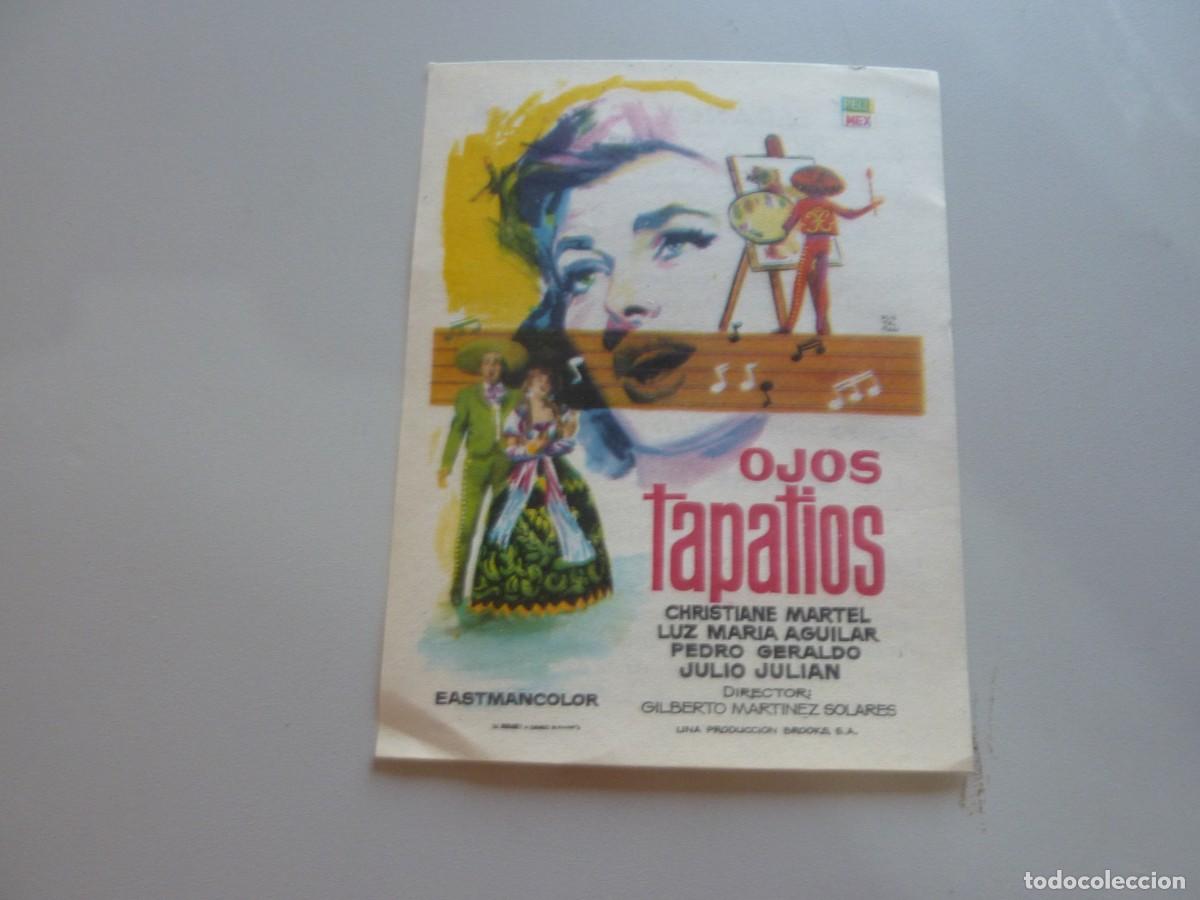  Flyers Publicitaires de films Anciens: Folleto de cine OJOS TAPATIOS con publicidad