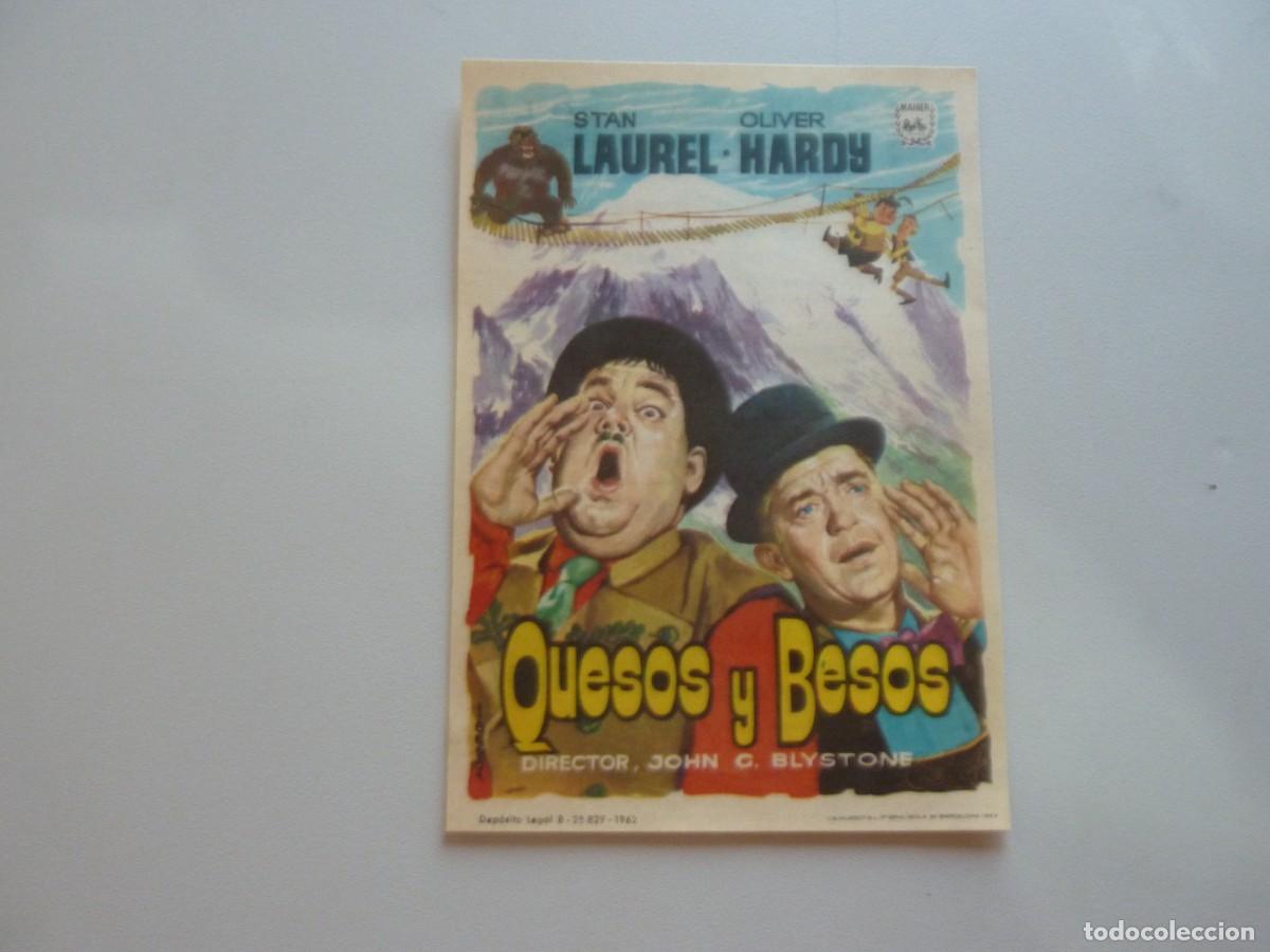 Cine: Folleto de cine QUESOS Y BESOS con publicidad