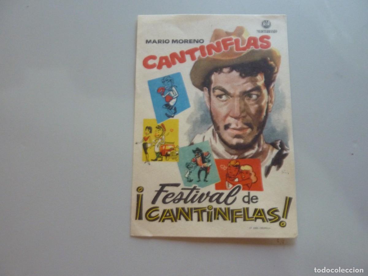 Cine: Folleto de cine FESTIVAL DE CANTINFLAS con publicidad
