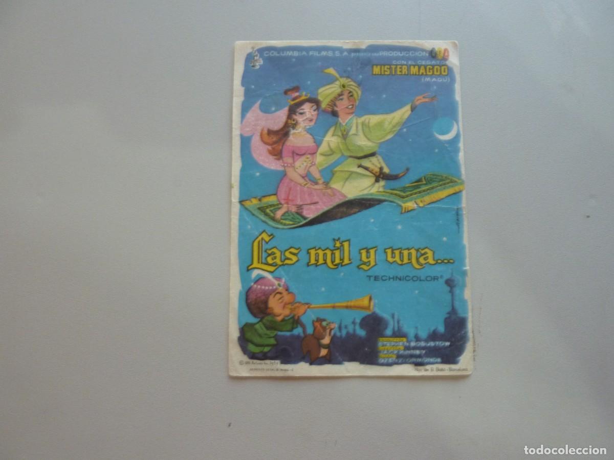 Cine: Folleto de cine LAS MIL Y UNA... con publicidad