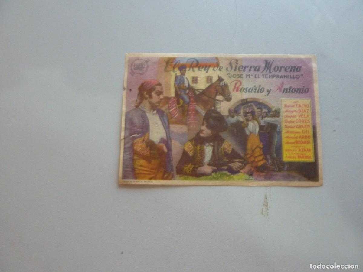 Cine: Folleto de cine EL REY DE SIERRA MORENA con publicidad
