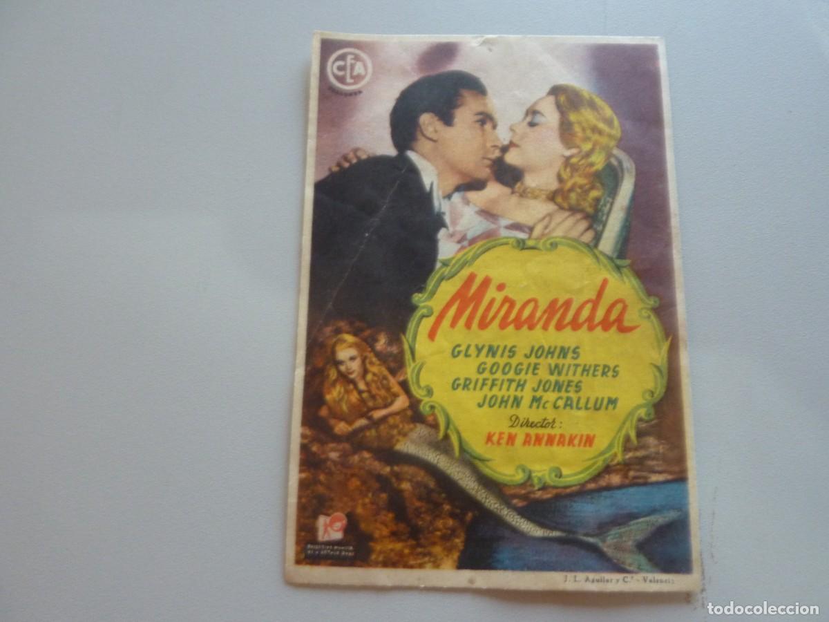 Cine: Folleto de cine MIRANDA con publicidad