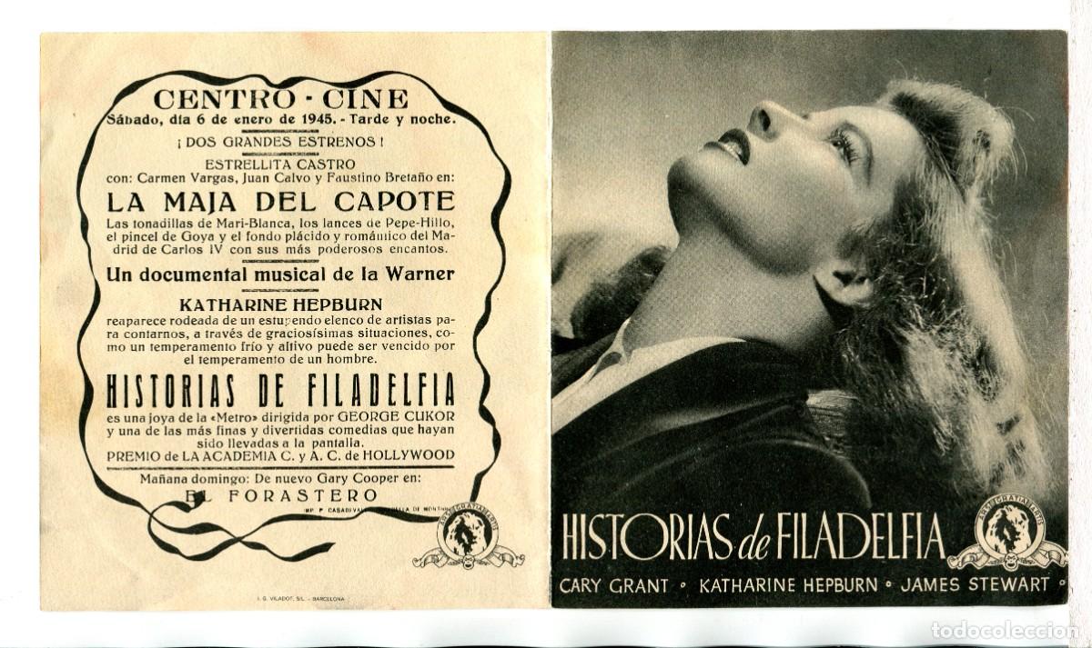 Cine: HISTORIAS DE FILADELFIA, con CARY GRANT.