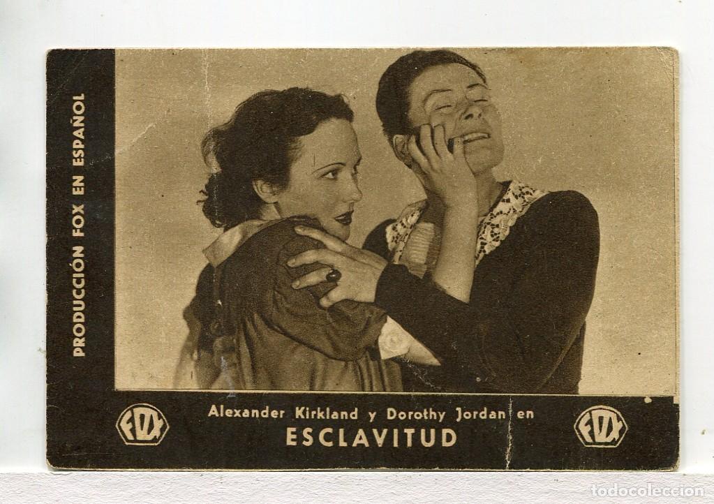 Cine: ESCLAVITUD, con Dorothy Jordan.
