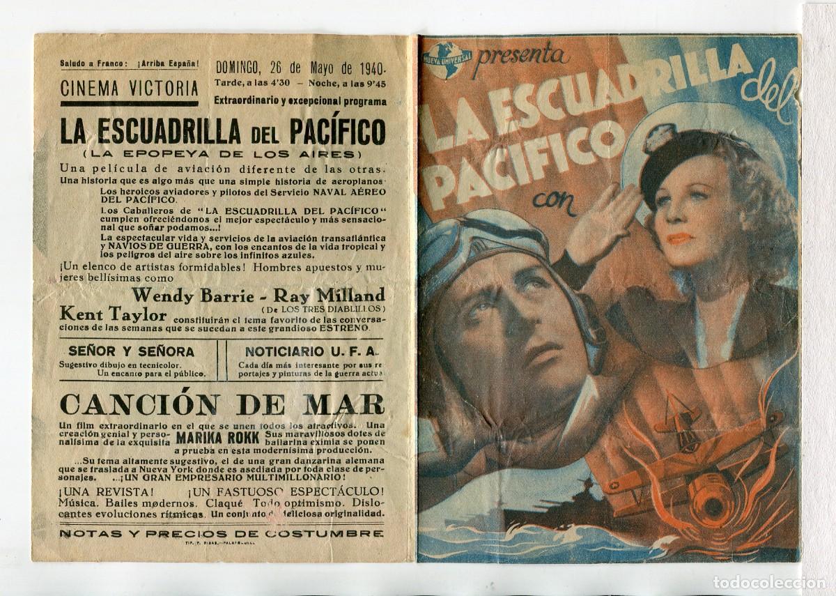 Cine: LA ESCUADRILLA DEL PAC&Iacute;FICO, con Ray Milland.