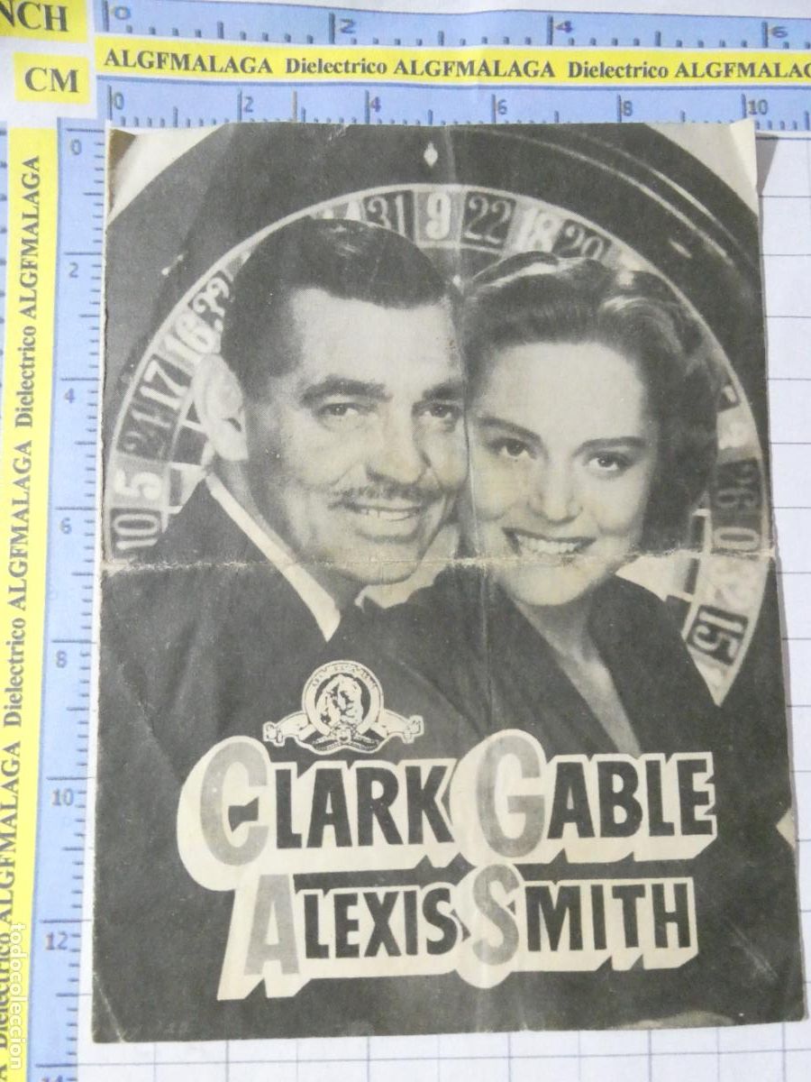 Cine: PROGRAMA MANO PELICULA HAGAN JUEGO CLARK GABLE. PUBLICIDAD TEATRO ALB&Eacute;NIZ M&Aacute;LAGA. 368